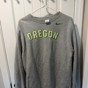 Nike Gray Sweatshirt with Green Oregon Text